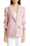 Cinq À Sept Khloe Boucle Blazer In Pink Sand