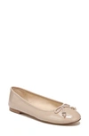 Sam Edelman Felicia Luxe Flat In Chai Latte Patent