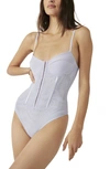 Free People Intimately Fp Night Rhythm Corset Bodysuit In Soft Lilac