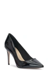Jessica Simpson Setria Pointed Toe Pump In Black Leather