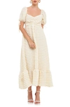 ENDLESS ROSE TEXTURE PUFF SLEEVE MAXI DRESS