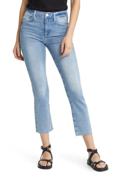 Frame Le High Straight Cropped High-rise Straight-leg Jeans In Blue