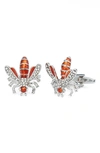 Clifton Wilson Wasp Cuff Links In Orange