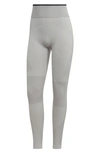 Adidas By Stella Mccartney Truestrength High-rise Leggings In Solid Grey White Black