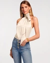 Ramy Brook Lori High Neck Tank Top In Sandstone