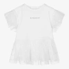 GIVENCHY GIRLS WHITE COTTON & TULLE DRESS