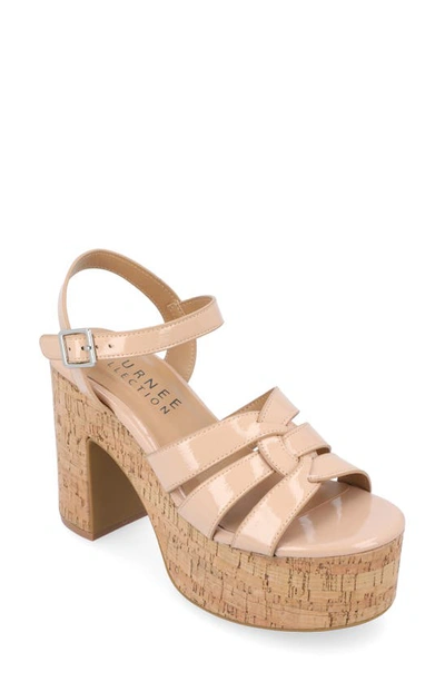 Journee Collection Tru Comfort Jania Platform Sandal In Nude