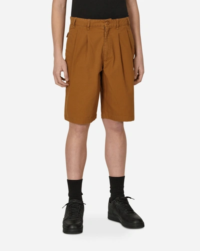 Nike Pleated Chino Shorts Brown In Multicolor