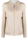 Brunello Cucinelli Cotton Zip-up Hoodie In Beige