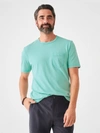Faherty Sunwashed Pocket T-shirt In Lagoon Teal