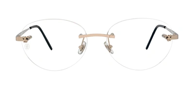 Cartier Ct0028o 001 Oval Eyeglasses In Clear