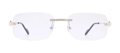 Cartier Rectangular Frame Sunglasses In Blue