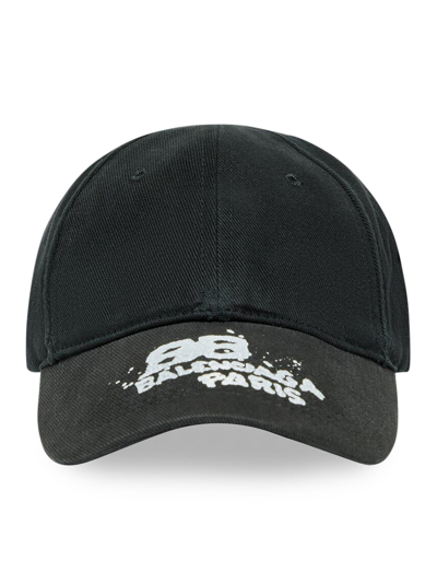 Balenciaga Bb Baseball Cap In Black