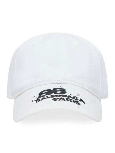 Balenciaga Paris Icon Cap In White