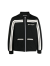 Palm Angels Logo-print Panelled Zip-up Jacket In Black