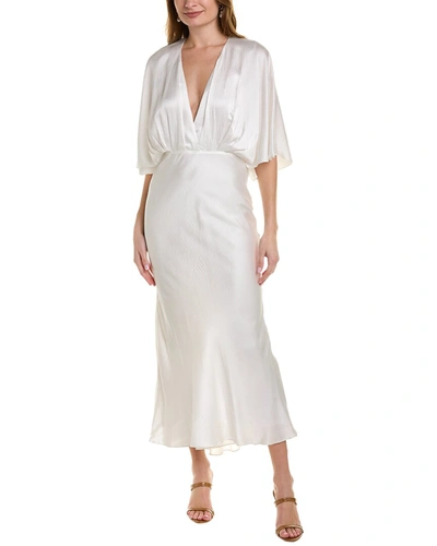 Aiifos Isabelle Silk Maxi Dress In White