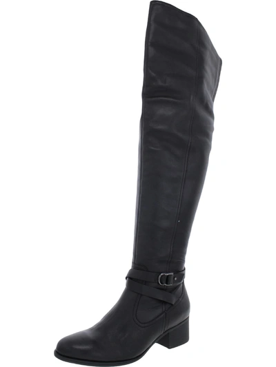 Naturalizer Denny Womens Dressy Leather Over-the-knee Boots In Black