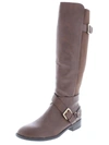 Thalia Sodi Vada Womens Faux Leather Over-the-knee Riding Boots In Grey