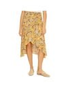 Sanctuary Jamie Womens Floral Hi-low Midi Skirt In Yellow