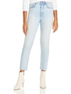 GRLFRND KAROLINA WOMENS DENIM RAW HEM SKINNY JEANS