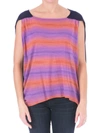 Elizabeth And James Space Sky Womens Knit Hi-low Pullover Top In Multi