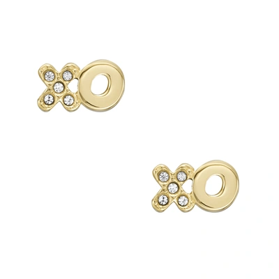 Fossil Women's Gold-tone Stainless Steel Stud Earrings