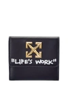 OFF-WHITE JITNEY LEATHER FRENCH WALLET