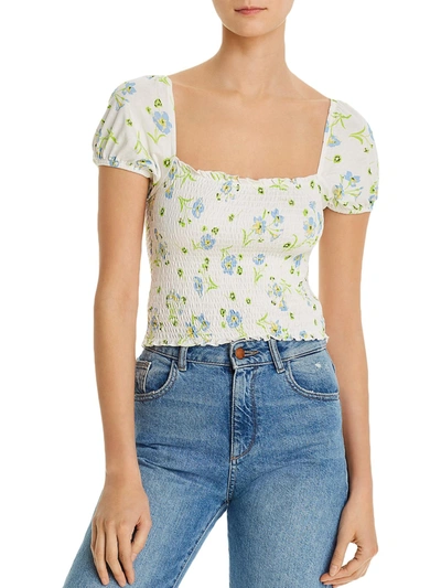 French Connection Womens Floral Boho Crop Top In Multi