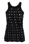 Sportmax Astice - Perforated Viscose Top In Black