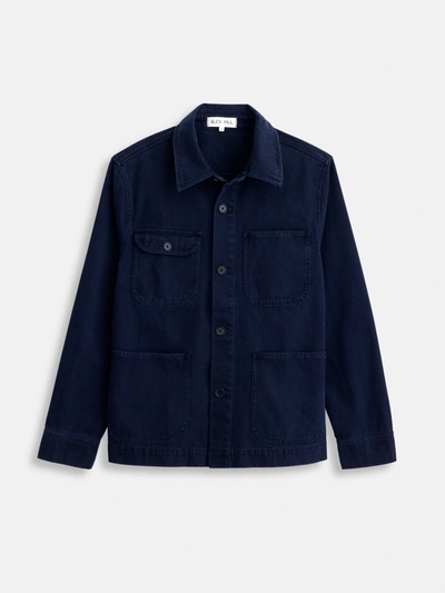 ALEX MILL GARMENT DYED WORK JACKET IN RECYCLED DENIM