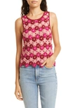 ALICE AND OLIVIA REVA SLEEVELESS CROCHET TANK