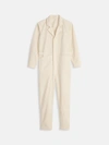 Alex Mill Standard Long Sleeve Stretch Cotton Twill Jumpsuit In Oatmilk