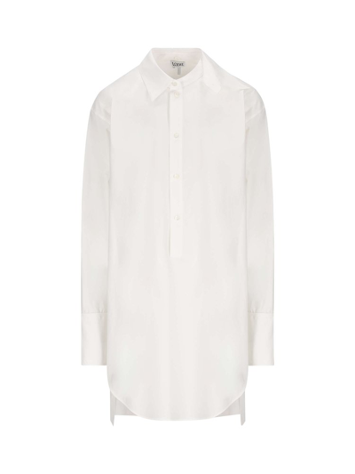 Loewe Deconstructed Shirt Dress In White