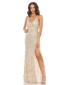 MAC DUGGAL SEQUINED STRAPPY SLEEVELESS GOWN