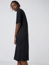 Frank + Oak Fluid Tencel T-Shirt Dress In Wash True Black,85973