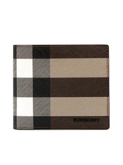 Burberry Brown Bi-fold Wallet In Beige,brown,black