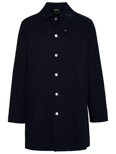 Apc A.p.c. Coats In Iak Dark Navy