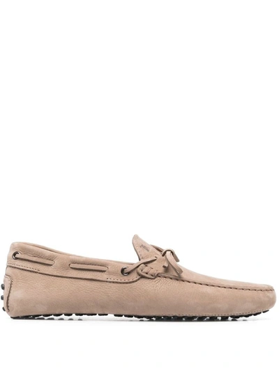Tod's Leather Moccasin In Beige
