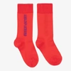 THE ANIMALS OBSERVATORY RED COTTON LOGO SOCKS