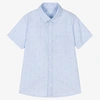 MAYORAL BOYS BLUE COTTON DOTTED SHIRT