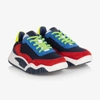 Marc Jacobs Canvas And Suede Lace-up Sneakers In Blue