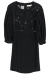 SEE BY CHLOÉ SEE BY CHLOÉ LACED CREPE MINI DRESS