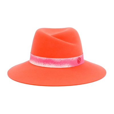 Maison Michel Virginie Wool Hat In Coral