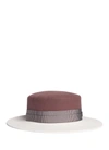 MAISON MICHEL 'Kiki' colourblock rabbit furfelt boater hat