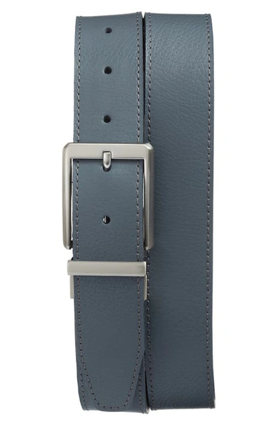 Nike Core Reversible Leather Belt In Dark Grey