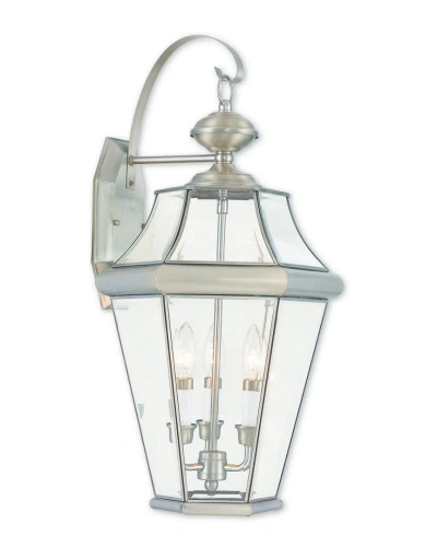 Livex Lighting Livex Georgetown 3-light Bn Outdoor Wall Lantern