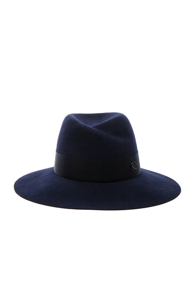 Maison Michel Virginie Felt Hat In Blue