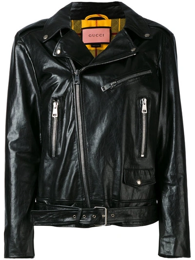 Gucci Ghost Biker Jacket In Black
