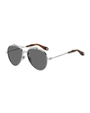 Givenchy 58mm Polarized Aviator Sunglasses - Palladium In Silver
