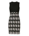 DAVID KOMA Zigzag Pattern Knit Dress,DKKNO6DPRI/BLK